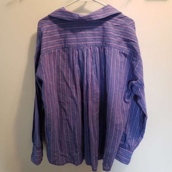 Free People Under the Boardwalk Striped Blouse - Picture 6 of 8